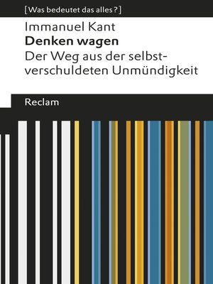 cover image of Denken wagen